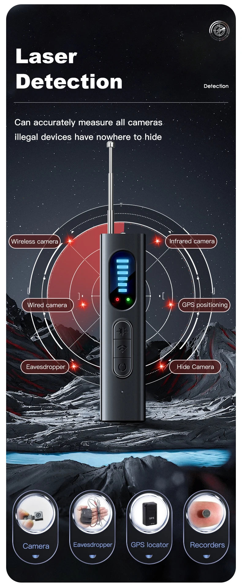 Anti Tracker/Camera Detector Stick